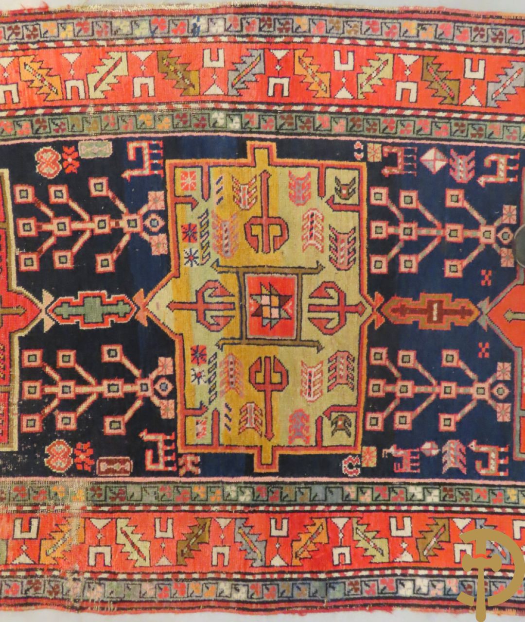 Drie oosterse handgeknoopte tapijten Kaukasus