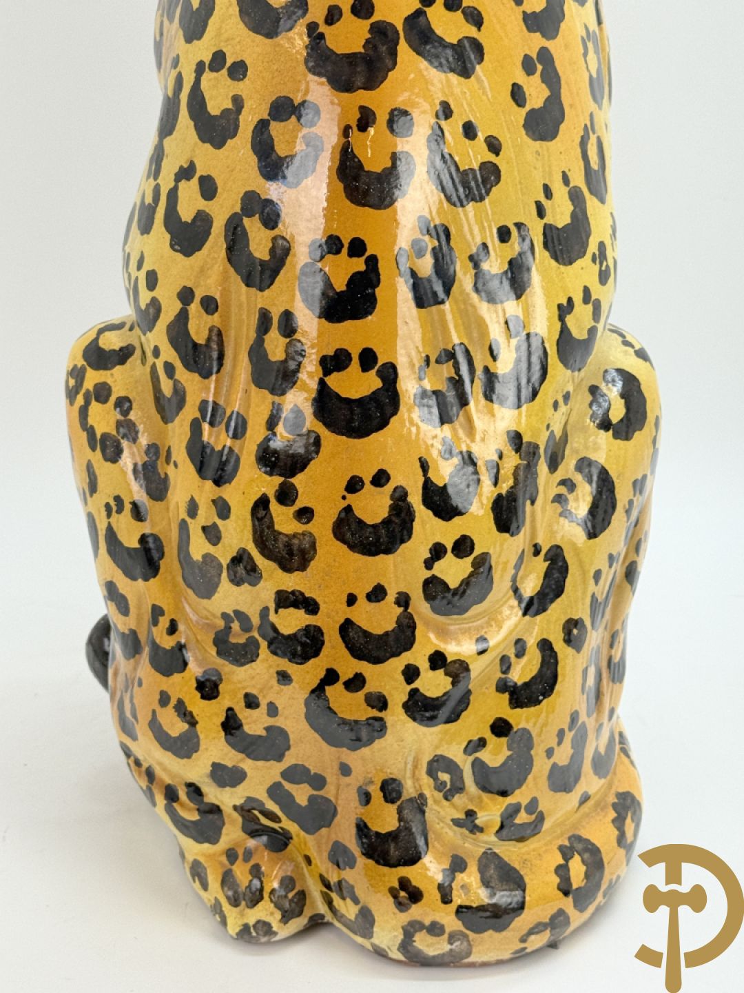 Italiaans gekleurd keramieken vintage luipaard, jaren 