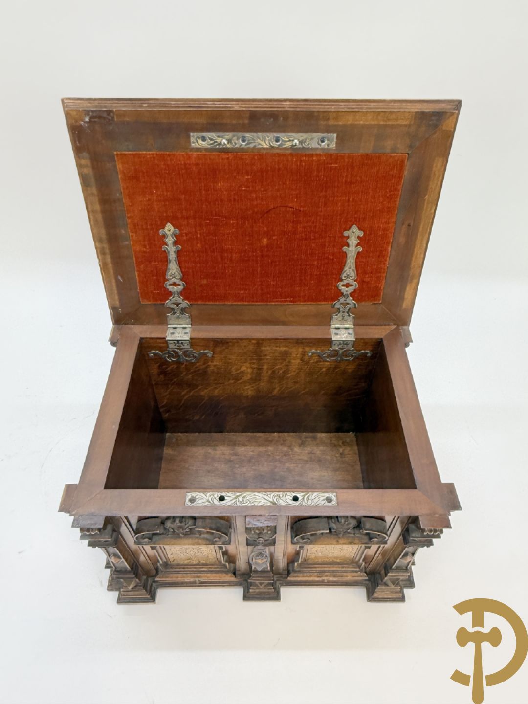 Houten gemarketteerd schatkistje