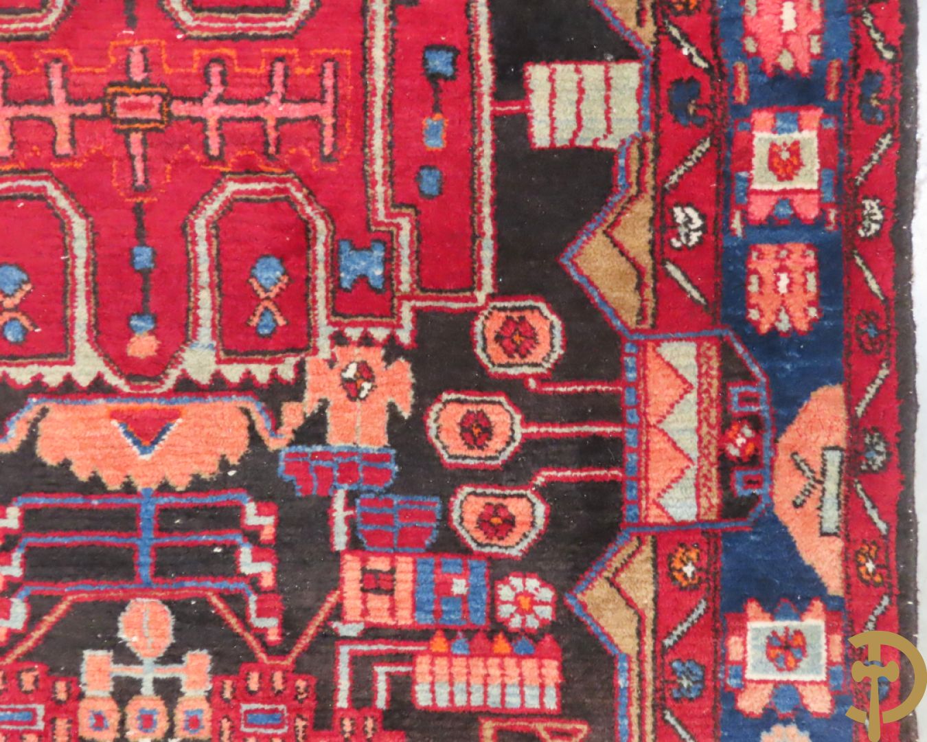 Twee oosterse handgeknoopte tapijten Hamadan