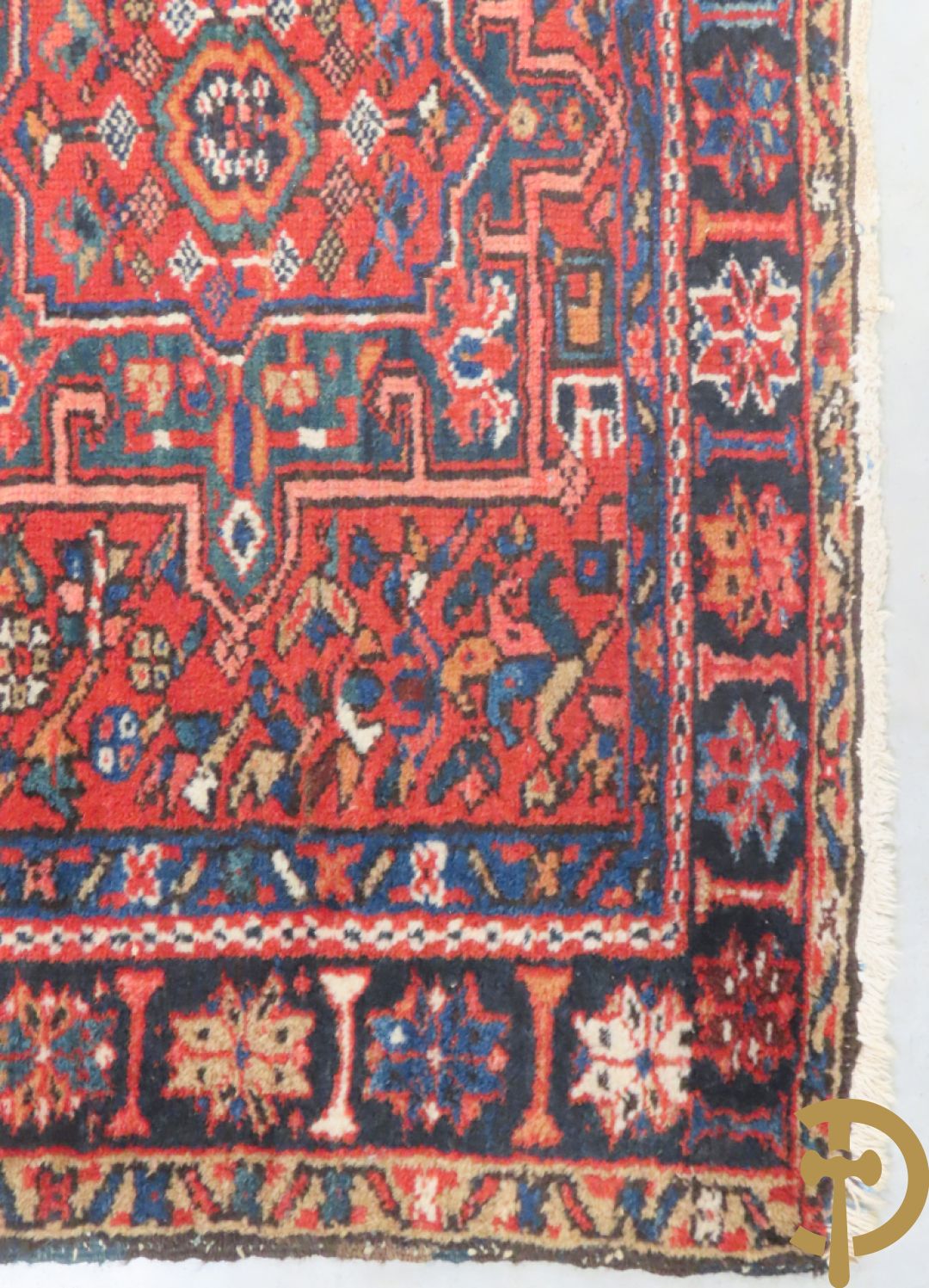 Twee oosterse handgeknoopte tapijten Heriz