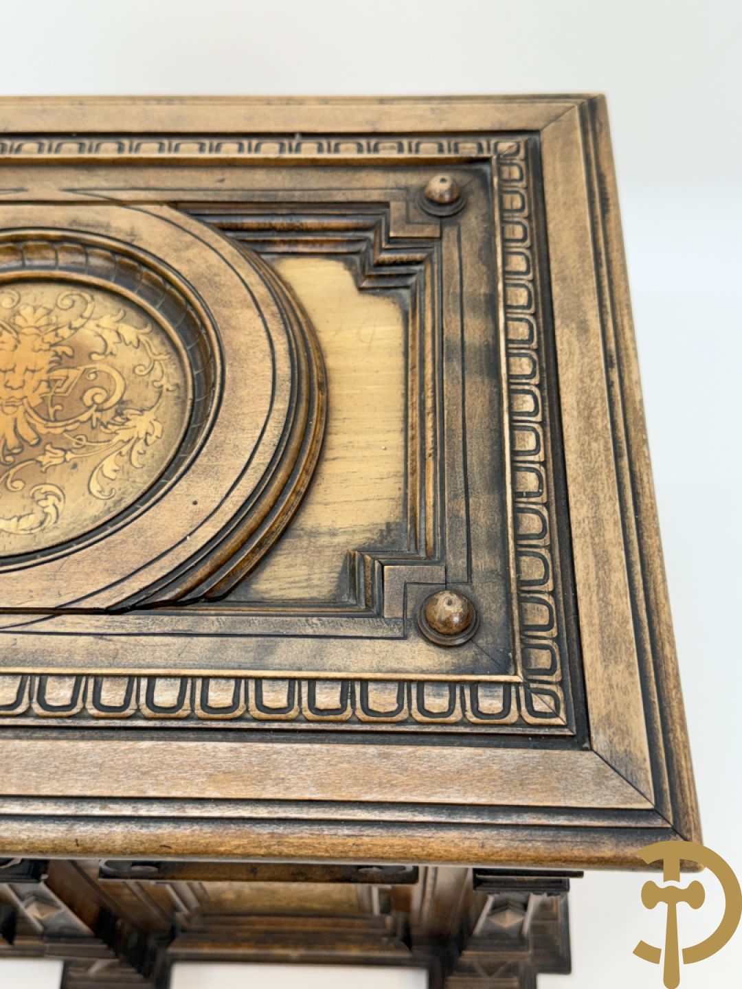 Houten gemarketteerd schatkistje