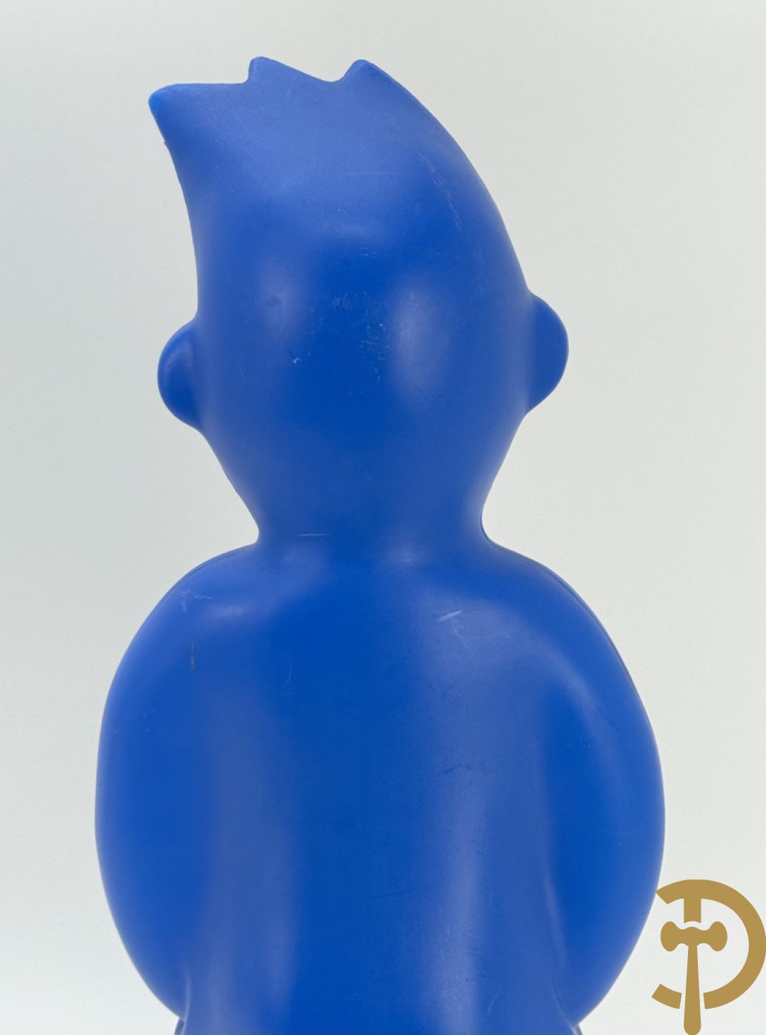 Staande lampadaire in blauwe plexi van Kuifje, gemerkt Interconcept designed by Harry Grieshaeber