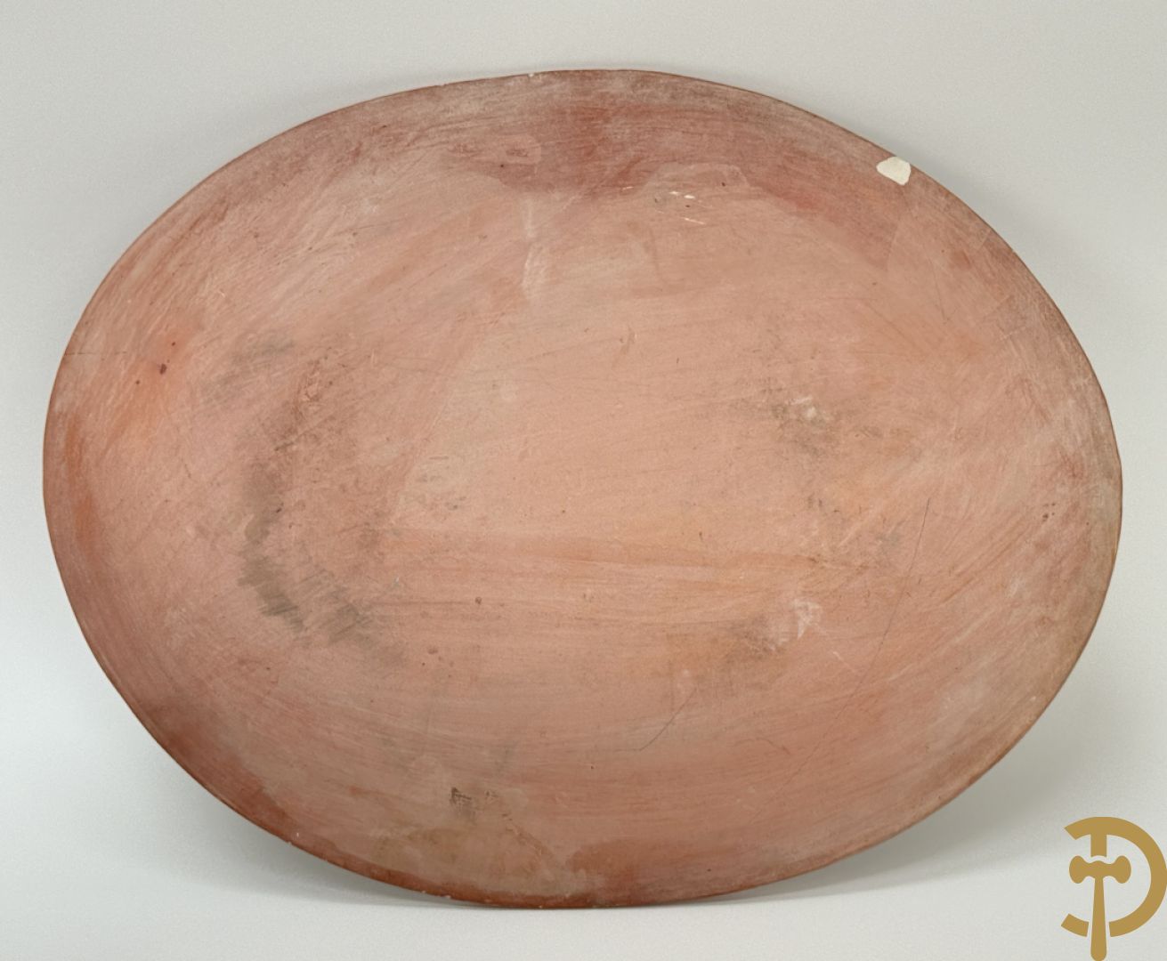 CALUWIER Carlos gestempeld binnenin, paar keramieken hoofden + Handbeschilderde ovale schotel van Caluwier Carlos