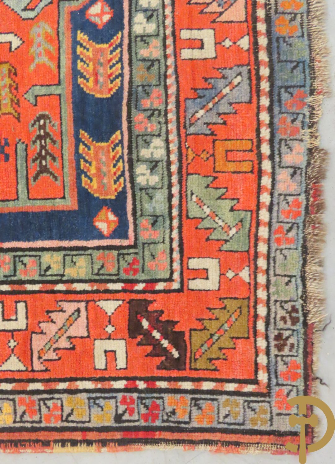 Drie oosterse handgeknoopte tapijten Kaukasus