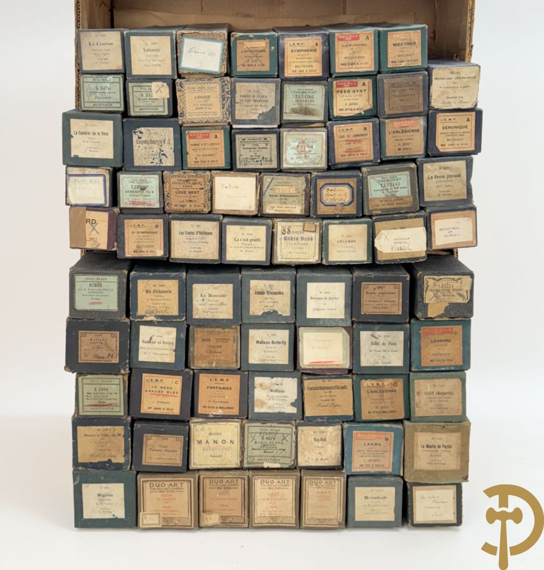 Pianolarollen in doos