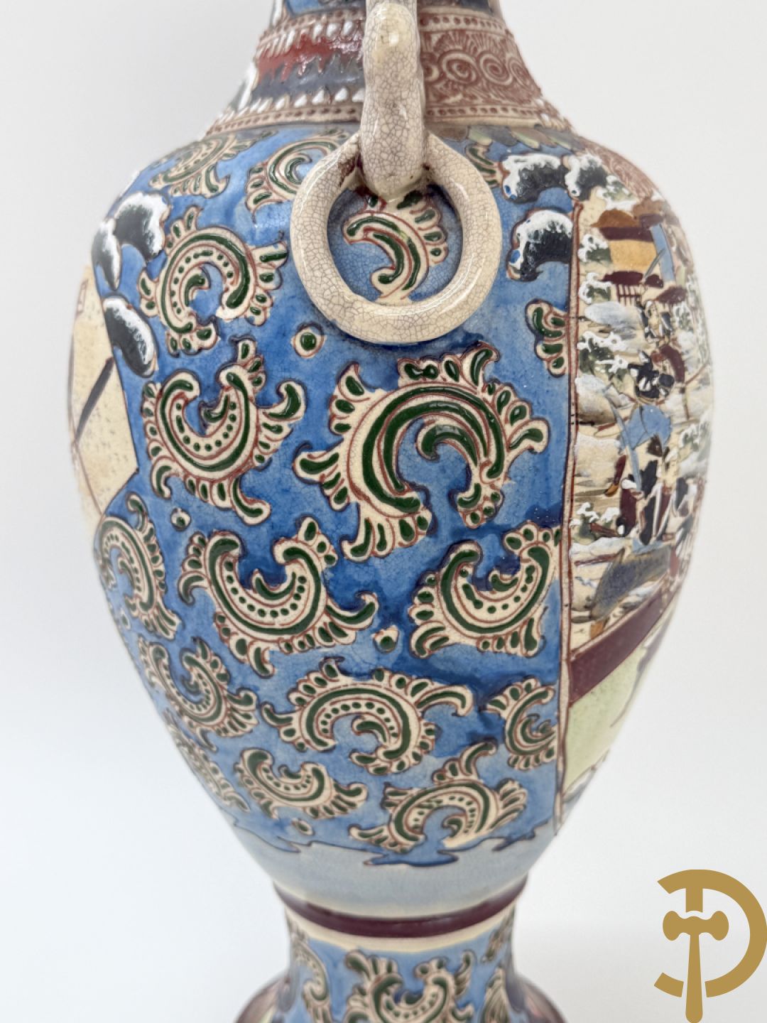 Paar Satsumat vazen met krijgertaferelen