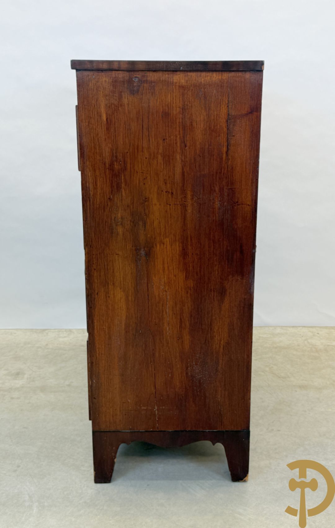 Mahoniehouten Engelse vijfladencommode