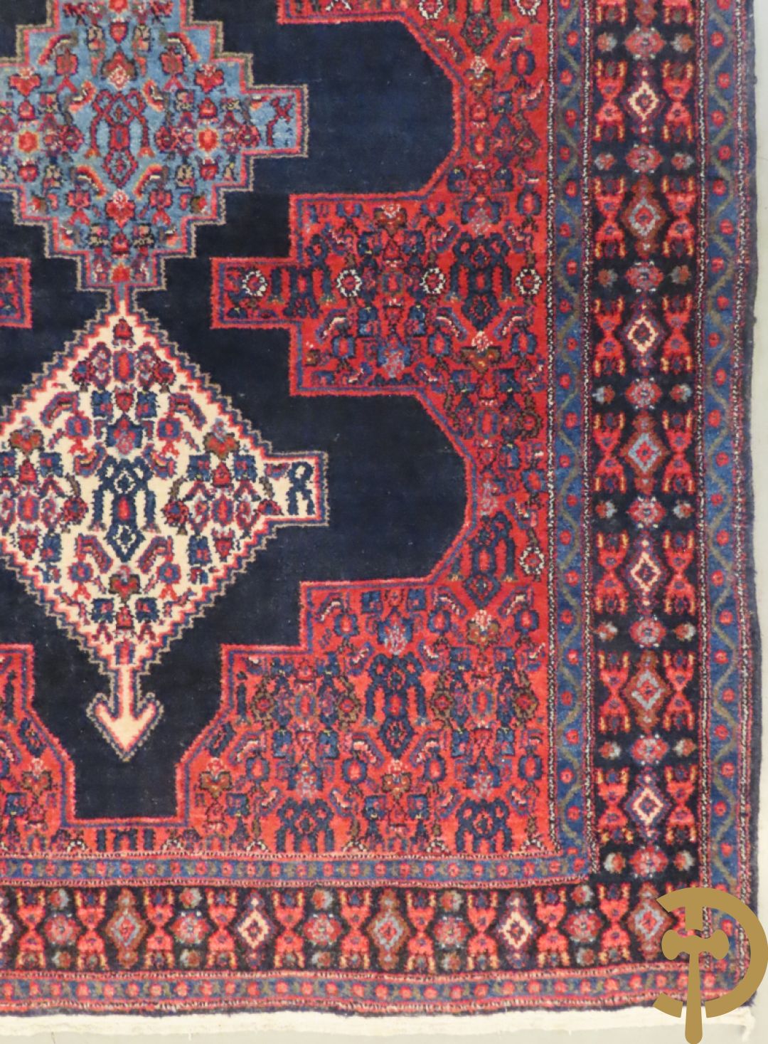 Perzisch handgeknoopt tapijt Senneh + Oosters handgeknoopt Bidjar + Oosters handgeknoopt tapijt Senneh