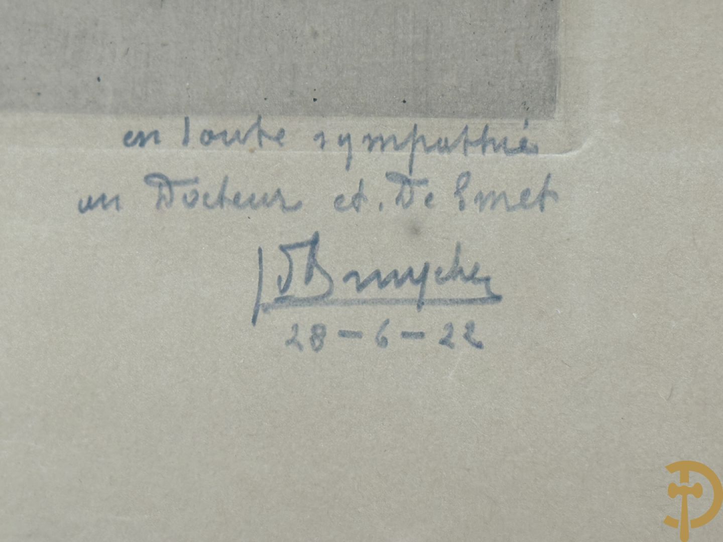 DE BRUYCKER J. (Jules) getekend 28-6-22 