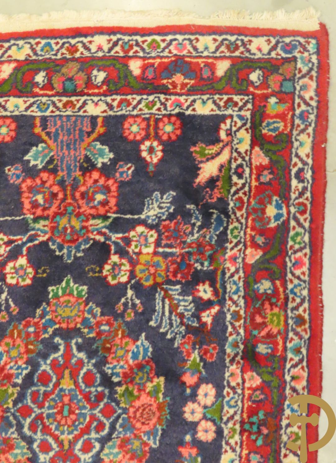 Vier Perzische kleine oosterse handgeknoopte tapijten w.o. 1 Bidjar en 3 Hamadan