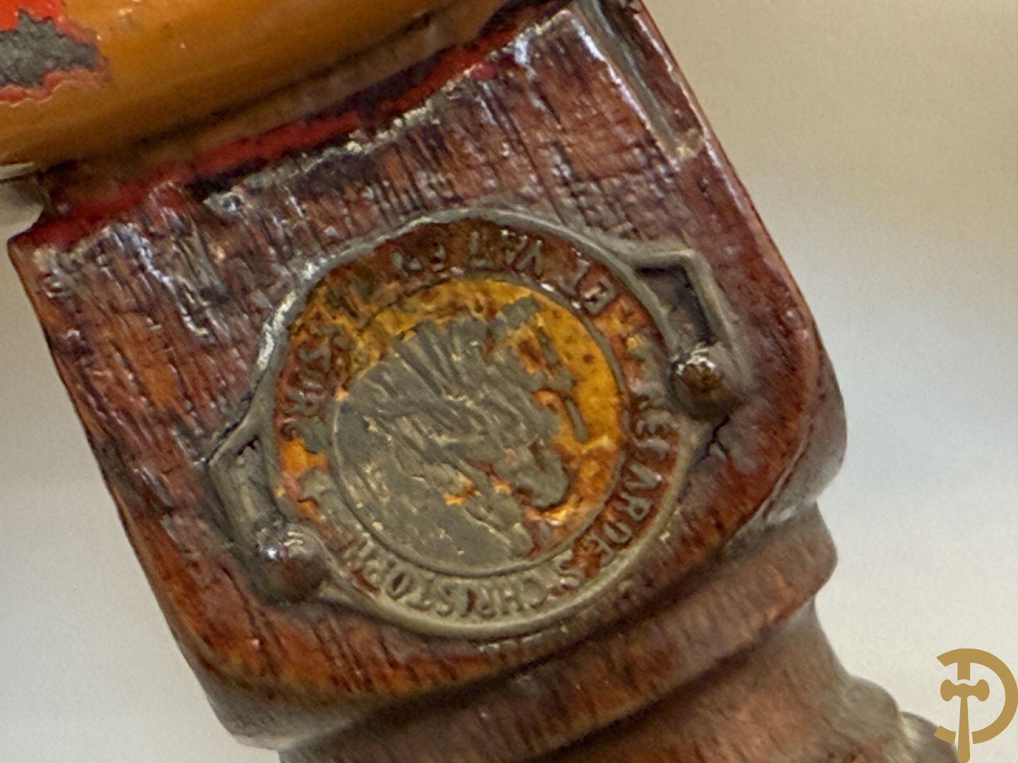 Antiek stuurwiel met ballusters