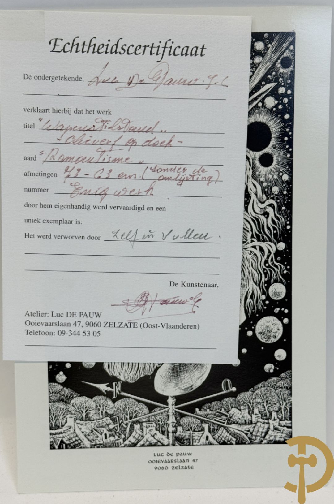 DE PAUW Luc J.C. getekend 