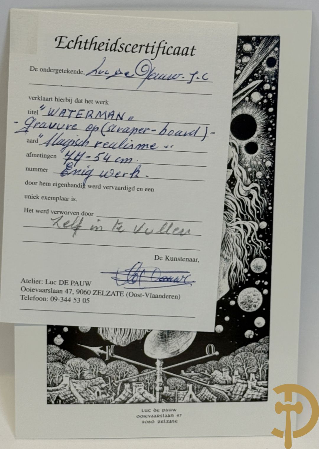 DE PAUW Luc J.C. getekend 