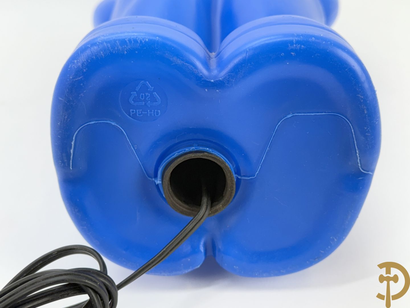 Staande lampadaire in blauwe plexi van Kuifje, gemerkt Interconcept designed by Harry Grieshaeber