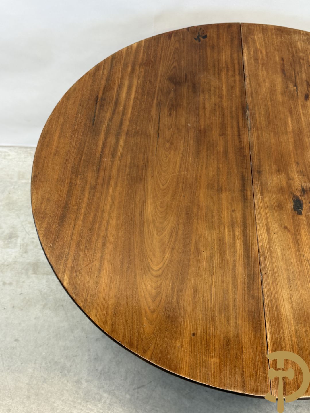 Notelaren uittrekbare ronde Charles X tafel, 19e