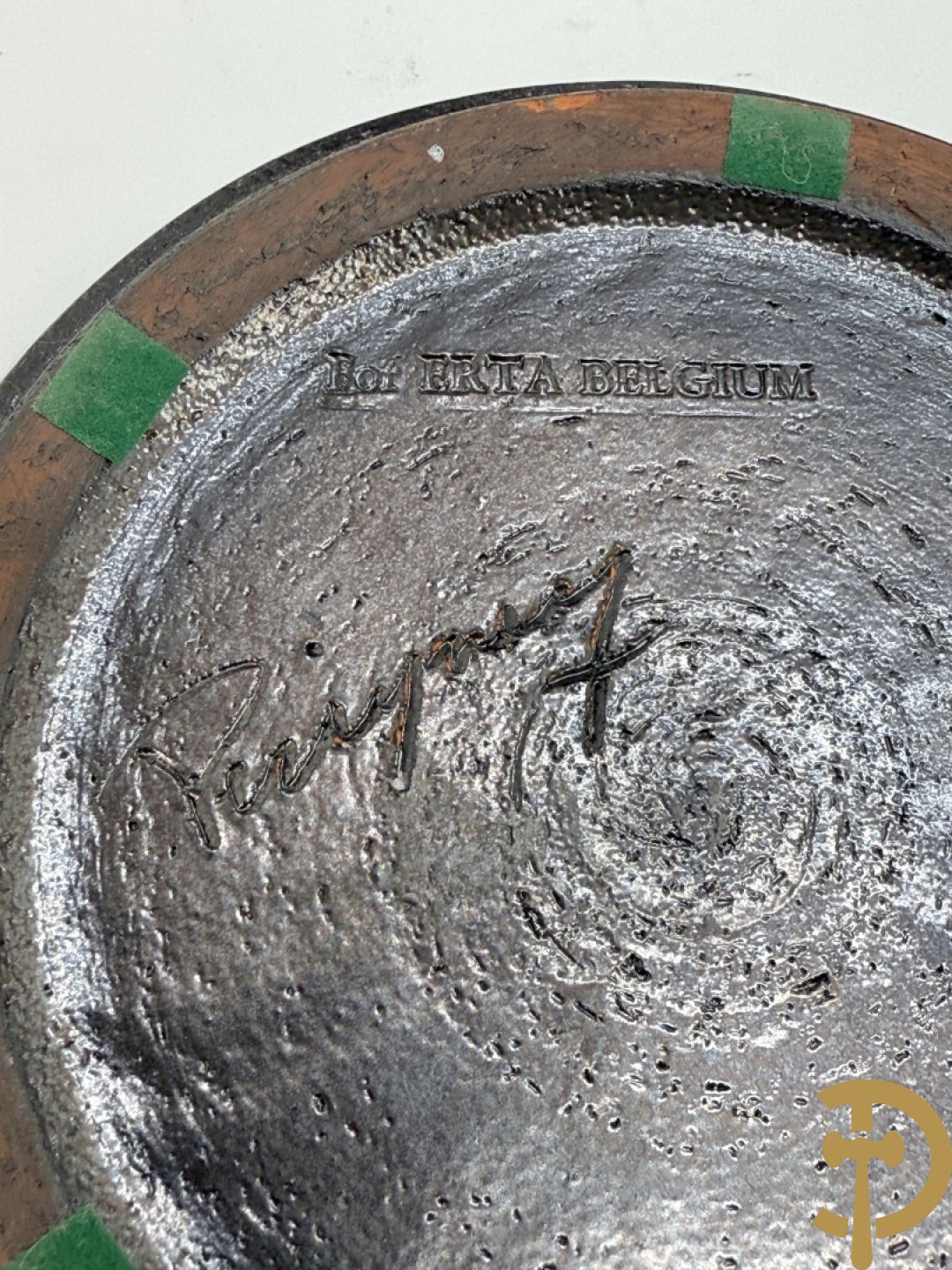 Vintage keramieken dekselpotiche van Amphora, schaal Perignem, Goud dekselpotiche, Flora Holland kaarsenhouder, zeepaard en vliegende heks