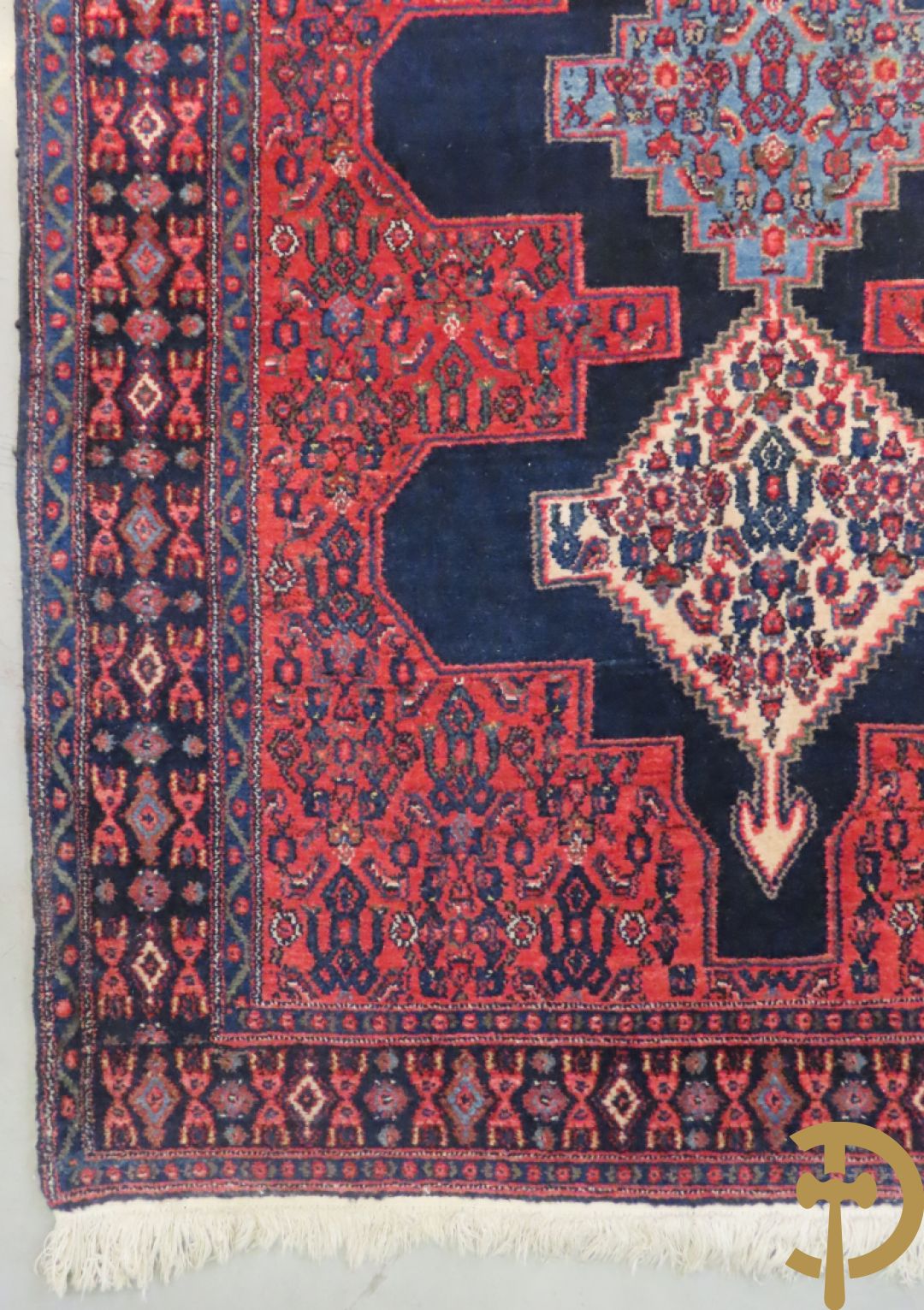 Perzisch handgeknoopt tapijt Senneh + Oosters handgeknoopt Bidjar + Oosters handgeknoopt tapijt Senneh