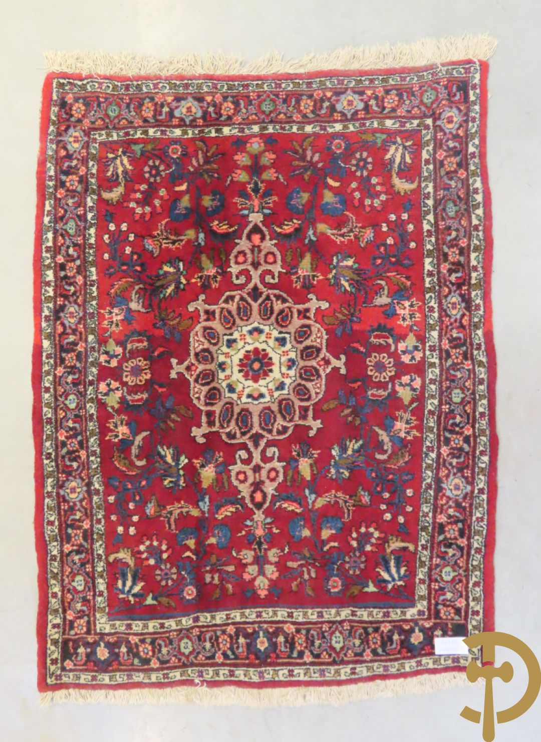 Vier Perzische kleine oosterse handgeknoopte tapijten w.o. 1 Bidjar en 3 Hamadan