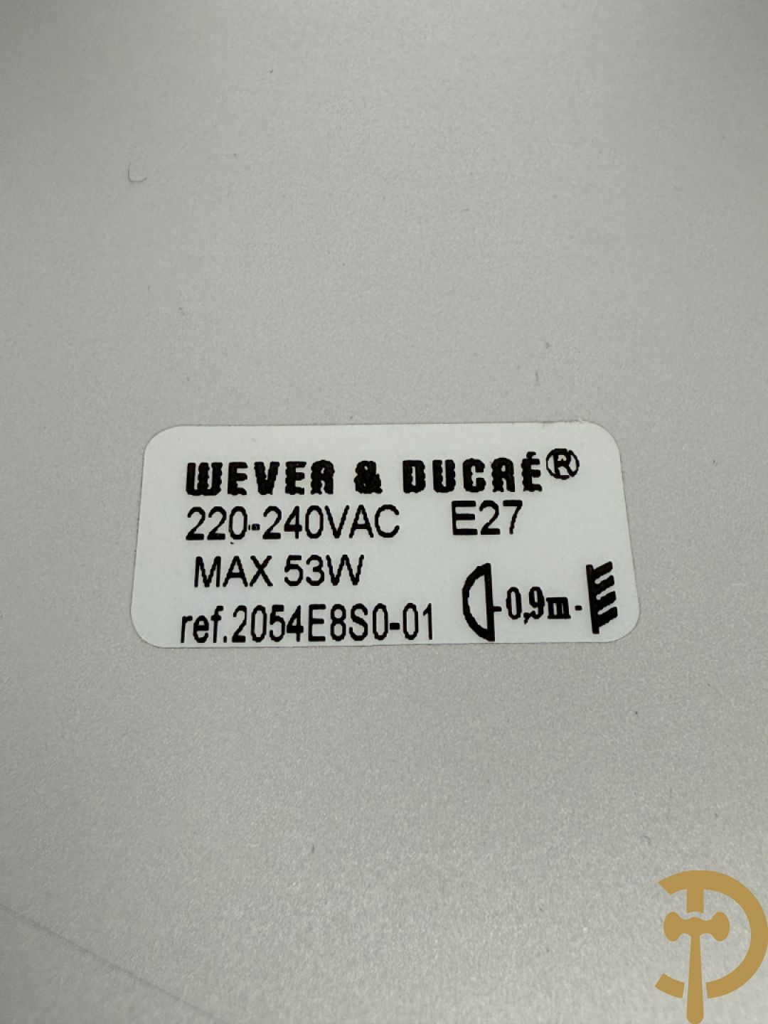 Paar verzilverde wandlampen naar model van Jules Wabbes, uitgegeven door Wever & Ducré