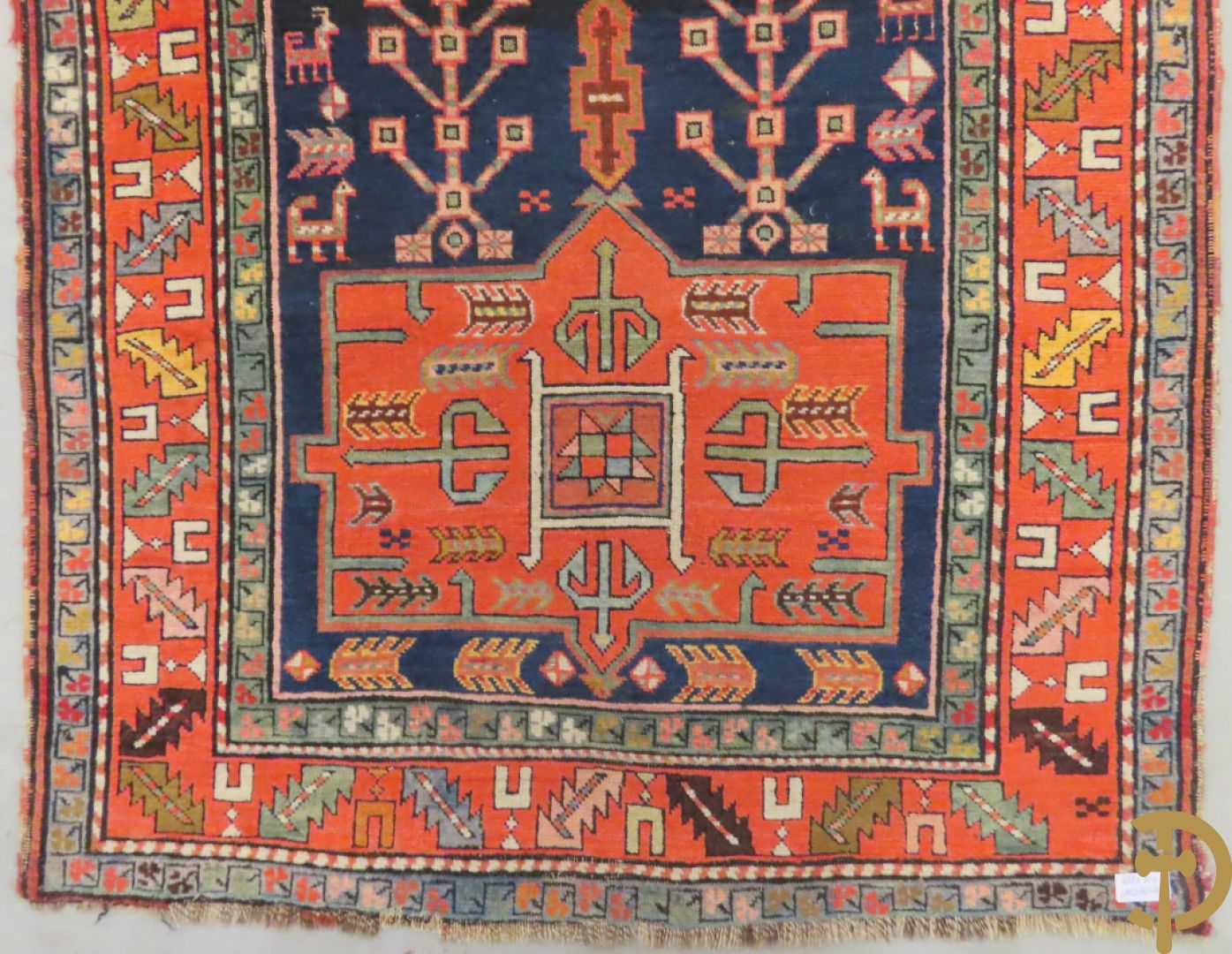 Drie oosterse handgeknoopte tapijten Kaukasus