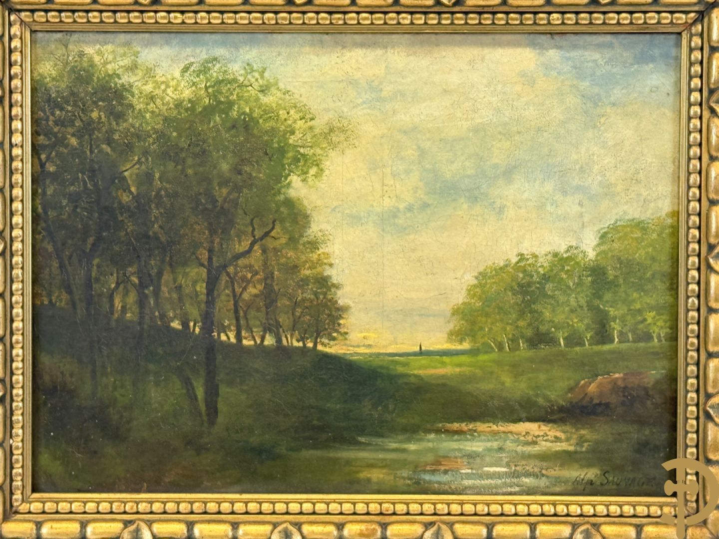 SAUVAGE Alp. getekend 