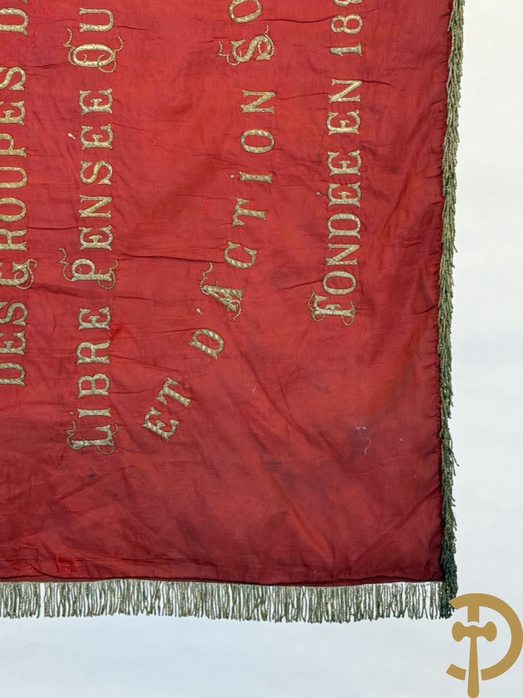 Franse vaandel Federation du Nord des Groupes de la Libre Pensée Ouvrière et d