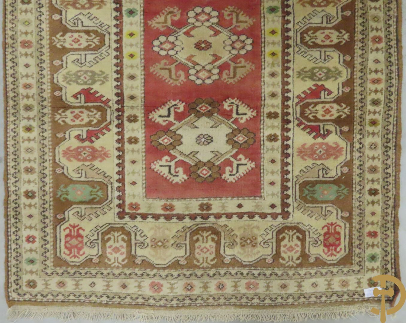 Turkse handgeknoopte Hamadan + oosters handgeknoopt tapijt met dierenmotieven