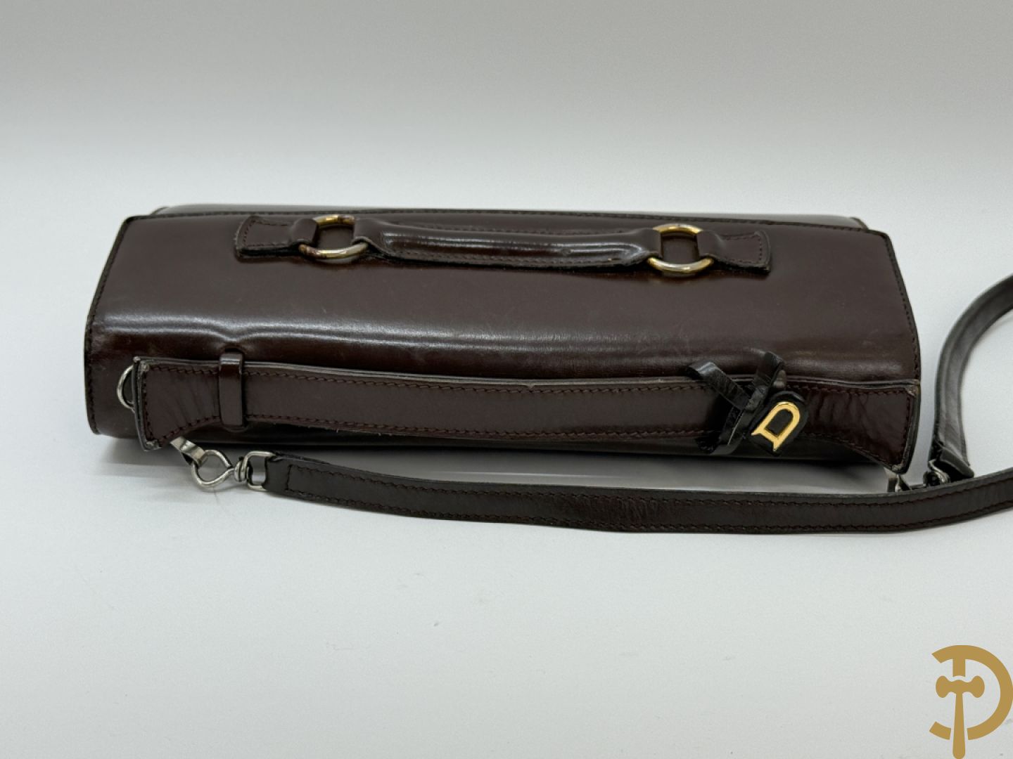 Twee vintage Delvaux handtassen (zwart en bruin) + geldbeugel + lege doosjes