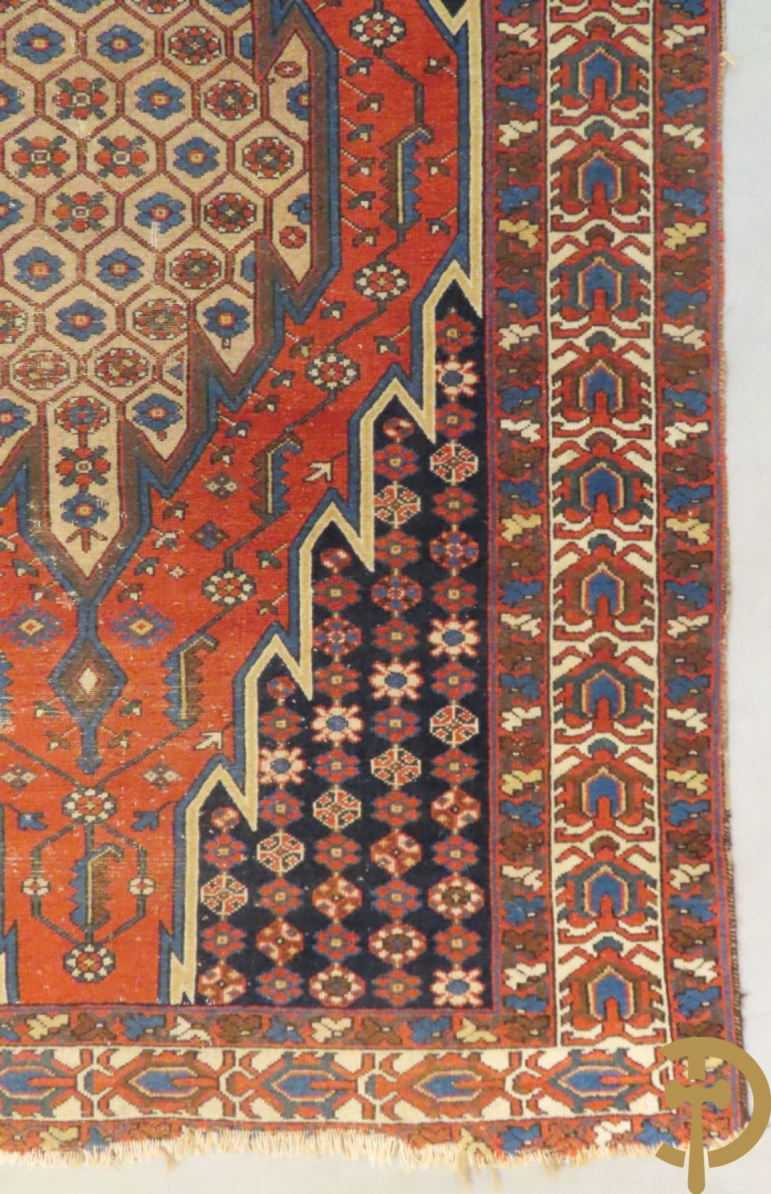 Drie oosterse handgeknoopte tapijten Kaukasus