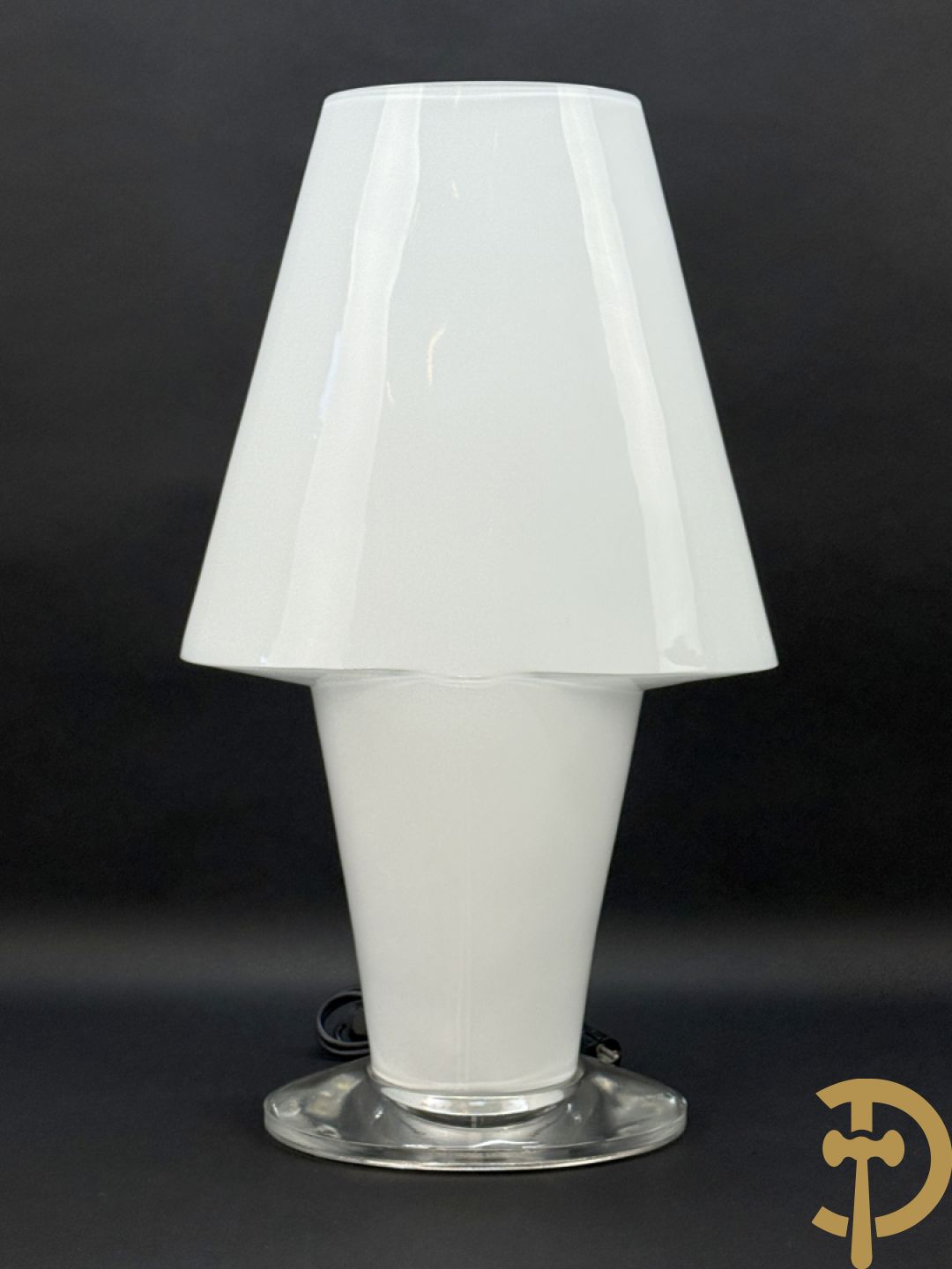 Design melkglazen lampadaire, AV Mazzega XL