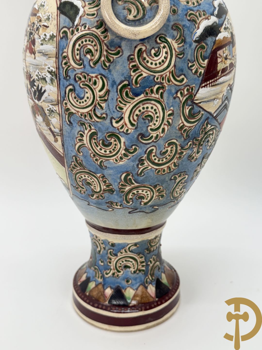 Paar Satsumat vazen met krijgertaferelen