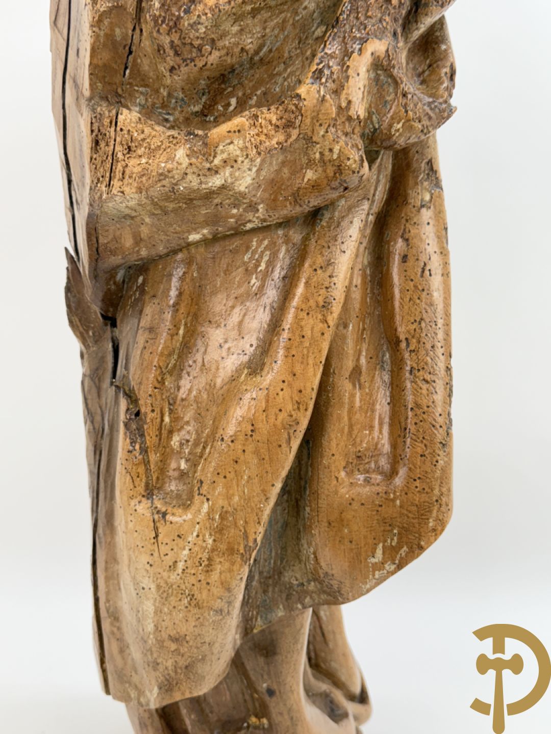 Houtgesculpteerd Mariabeeld, 18e