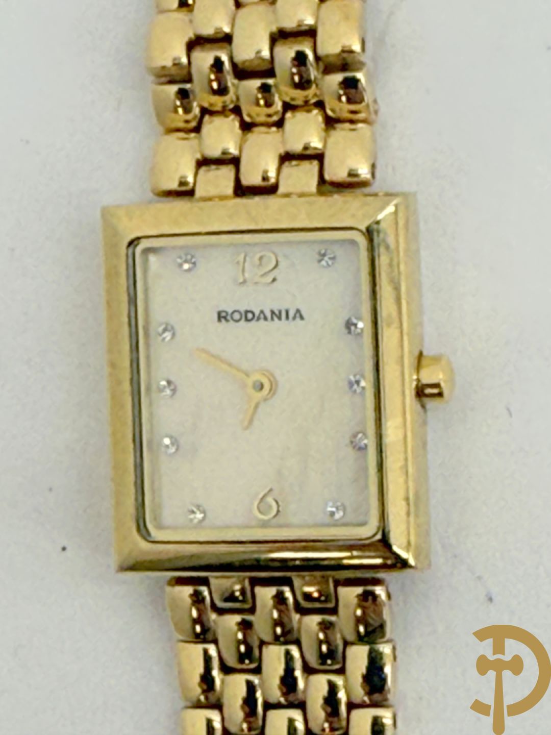 Drie dameshorloges met vergulde armband Rodania + herenuurwerk Rodania