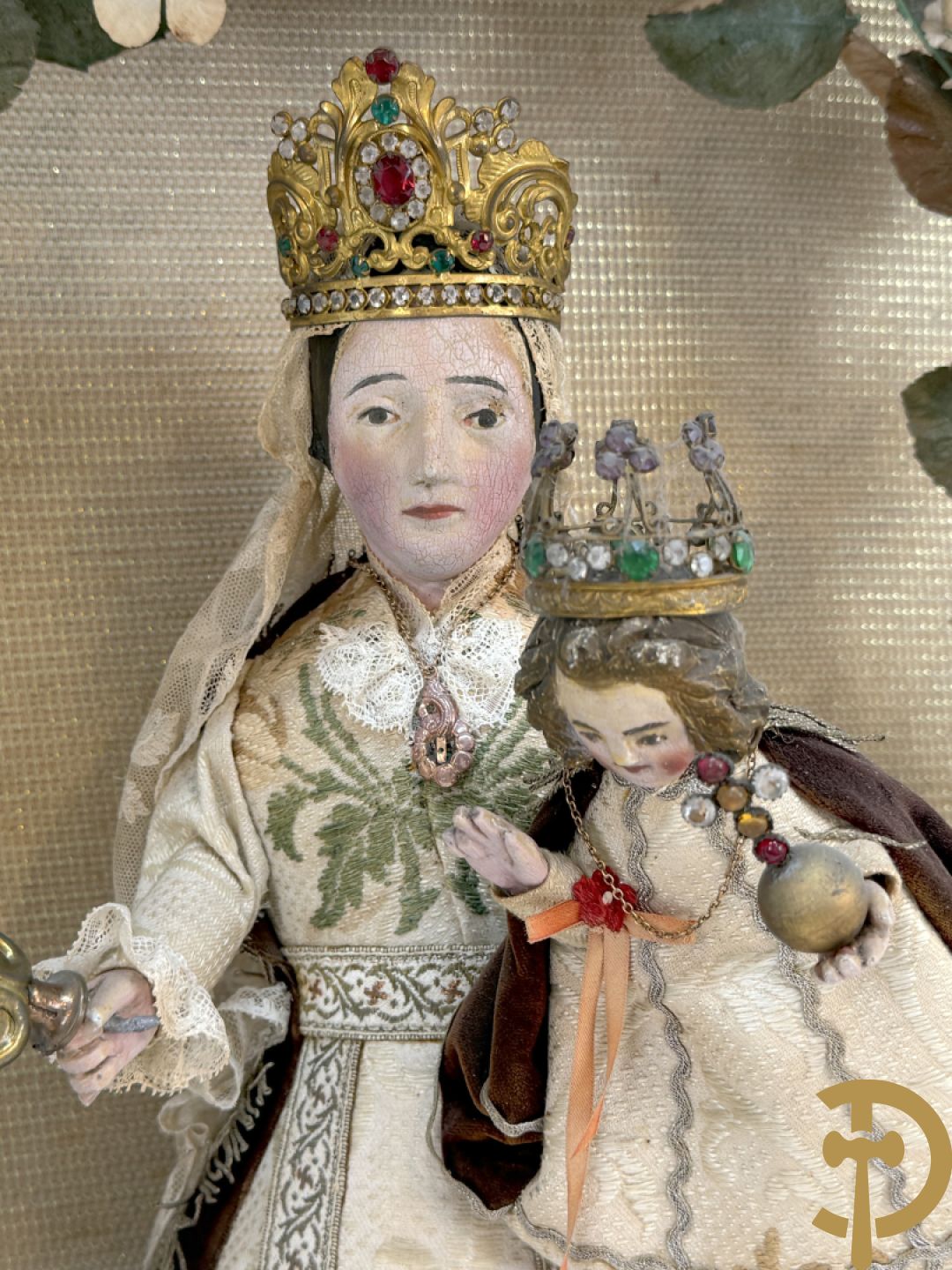 Antieke 19e Onze-Lieve-Vrouw van Heilig Hart in kapel