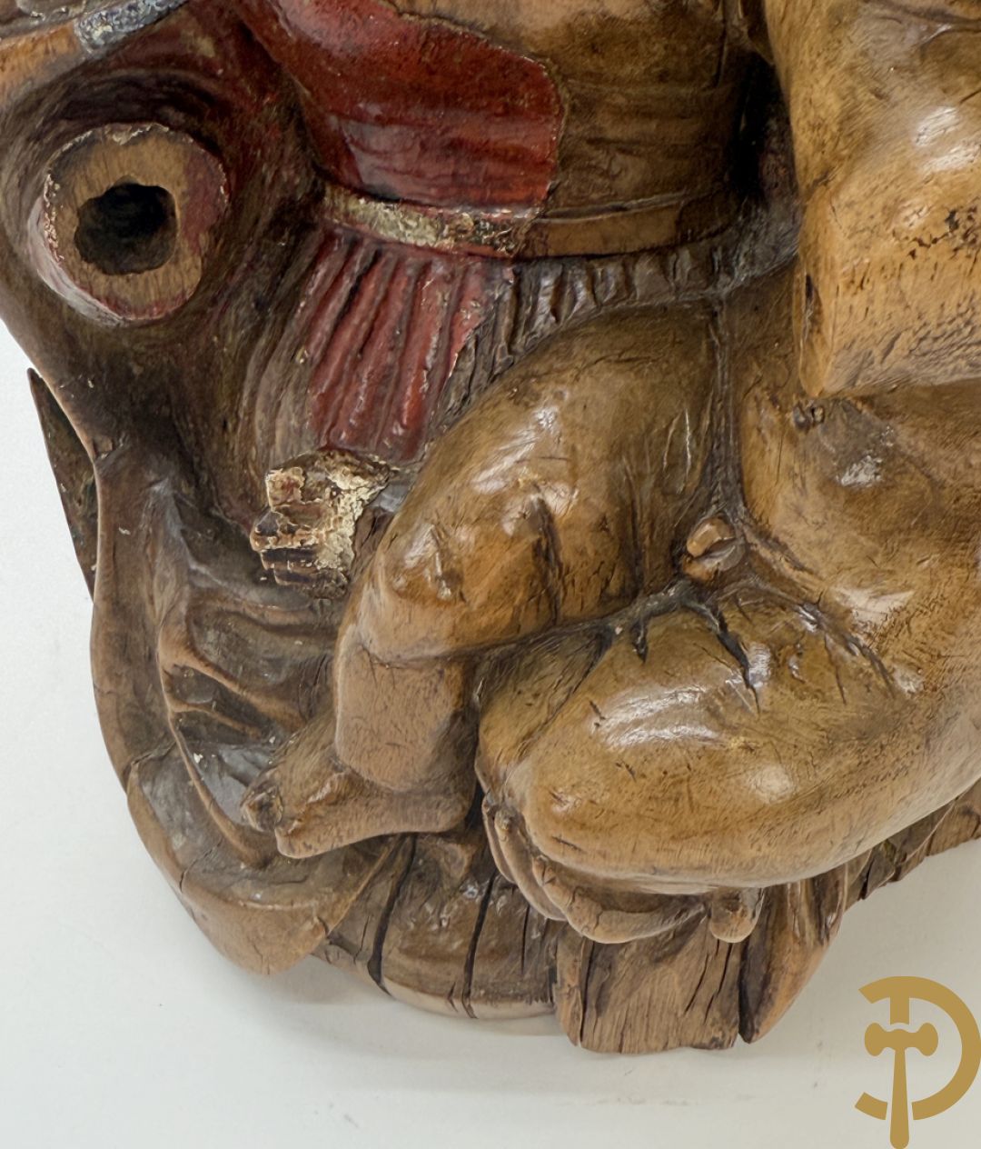 Houtsculptuur Madonna met kind