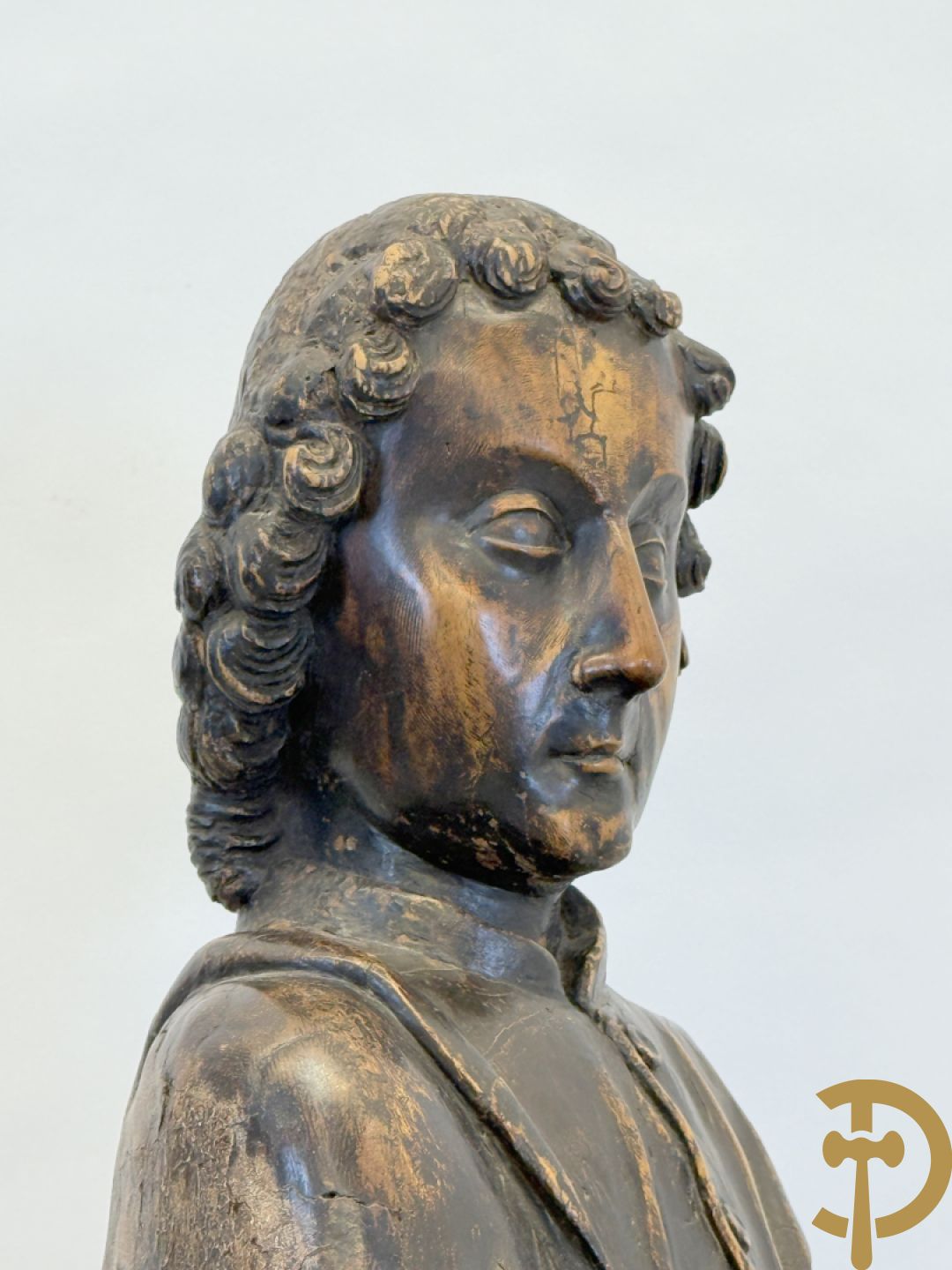 Vlaamse houtsculptuur van apostel, 18e