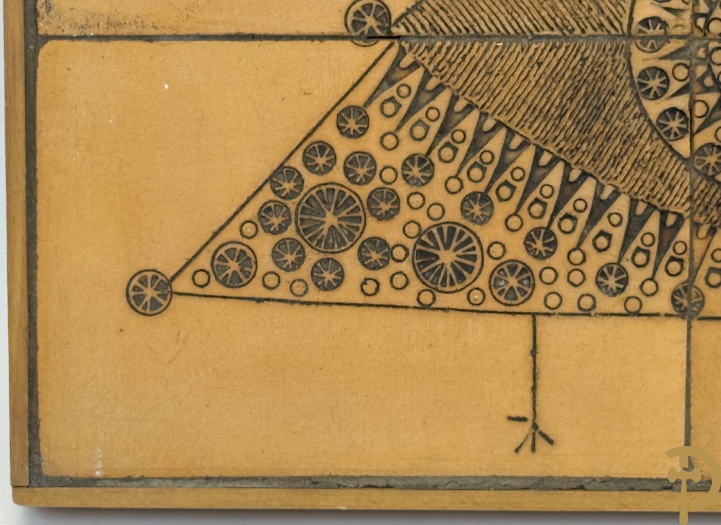PINSON getekend (Charles-Emile) Paar vintage keramieken tabletten met surrealistisch gestyleerd vogeldecor