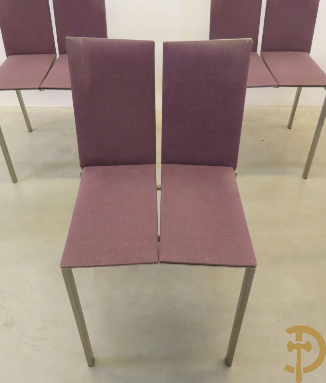 Set van zes design stoelen 