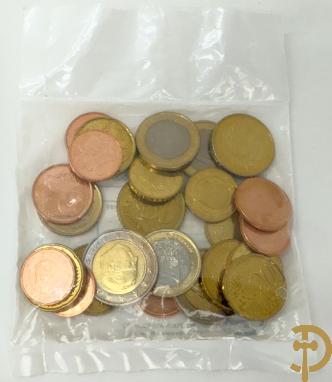 Verzameling munten Belgisch, Duits en Frans + verzamelmapje munten met Dirk Frimout uit 1992 + ingepakte eerste euro minikit + oude bankbiljetten van Frankrijk en België