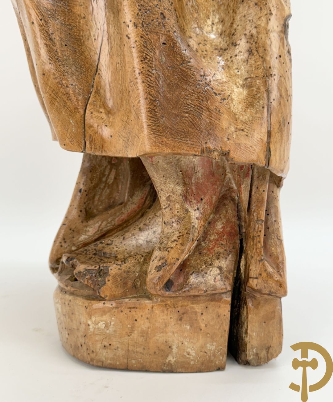 Houtgesculpteerd Mariabeeld, 18e