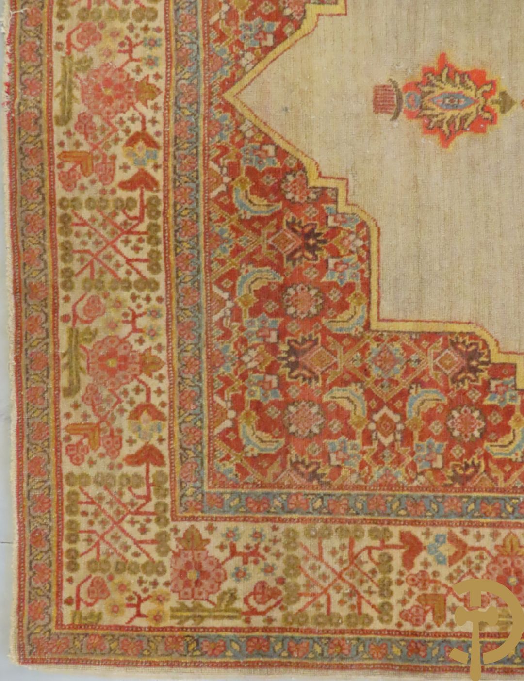 Perzisch handgeknoopt tapijt Tabriz Djaffer atelier (Maitre Djaffer) linnen en katoen, laat 19e