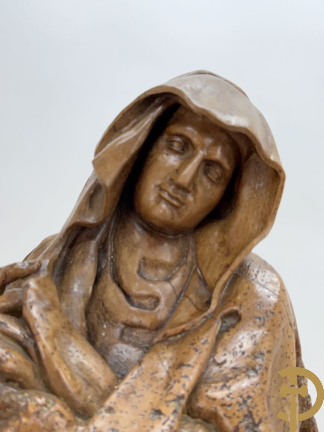 Houtgesculpteerd Mariabeeld, 18e