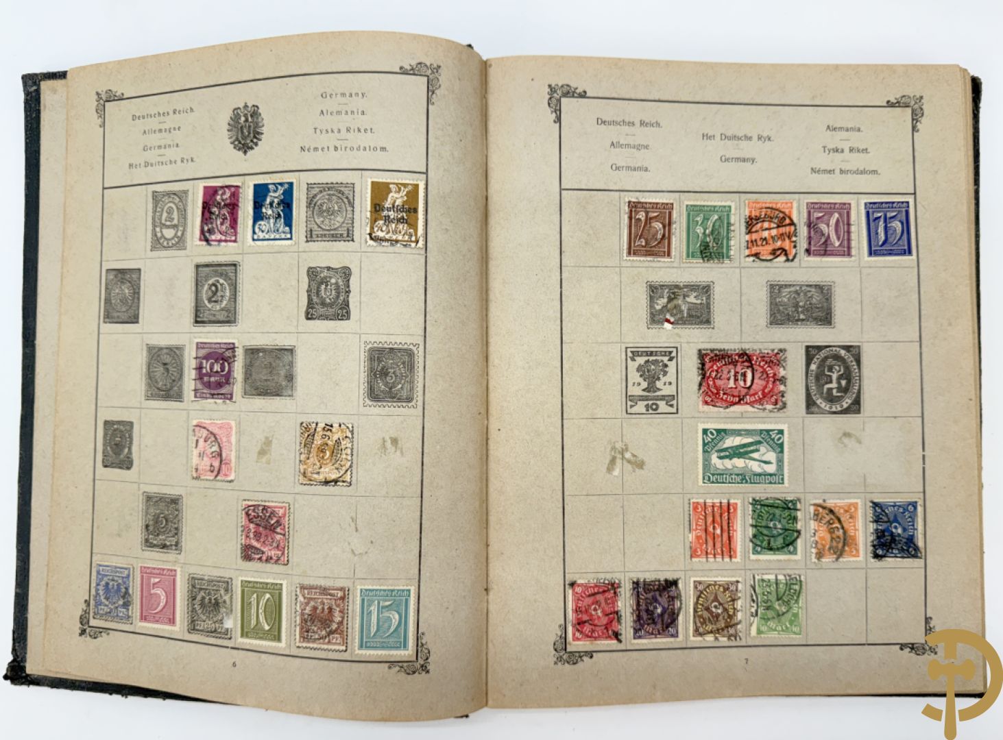 10 postzegelalbums van o.a. Duitsland, Congo, België, ... - Heel divers met veel zeldzame zegels