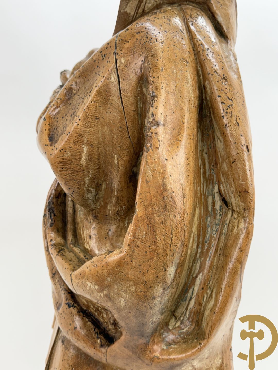 Houtgesculpteerd Mariabeeld, 18e