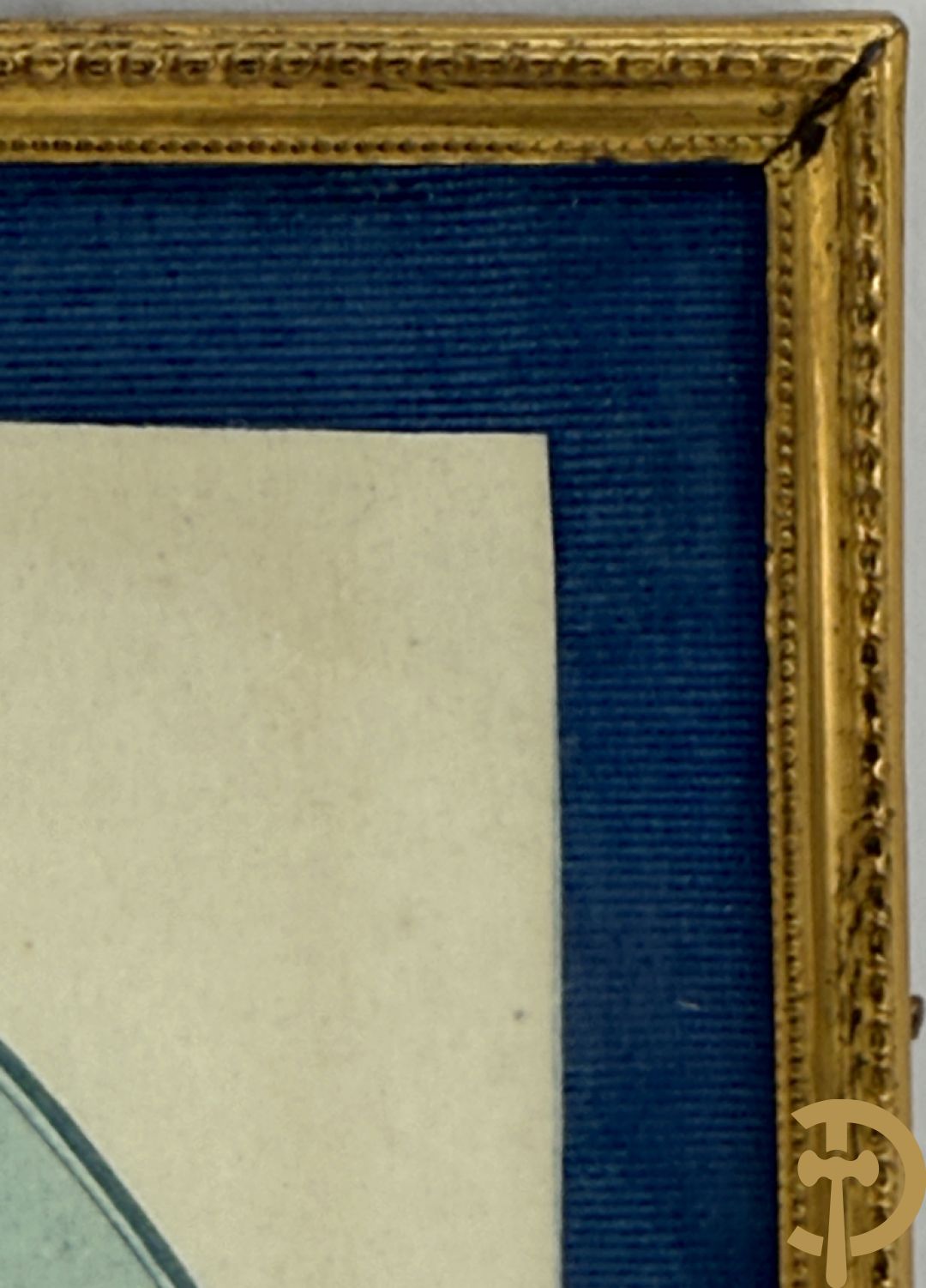 Paar koperen stijlkaders met Louis XVI strik