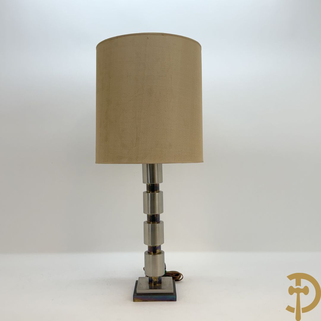 Vintage lampadaire op chromé voet
