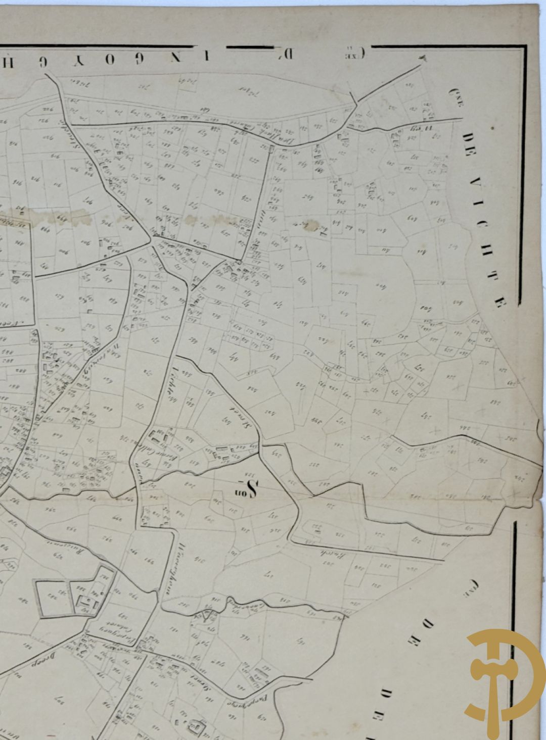 Drie oude kaarten van kasteelzichten : Demoude, d