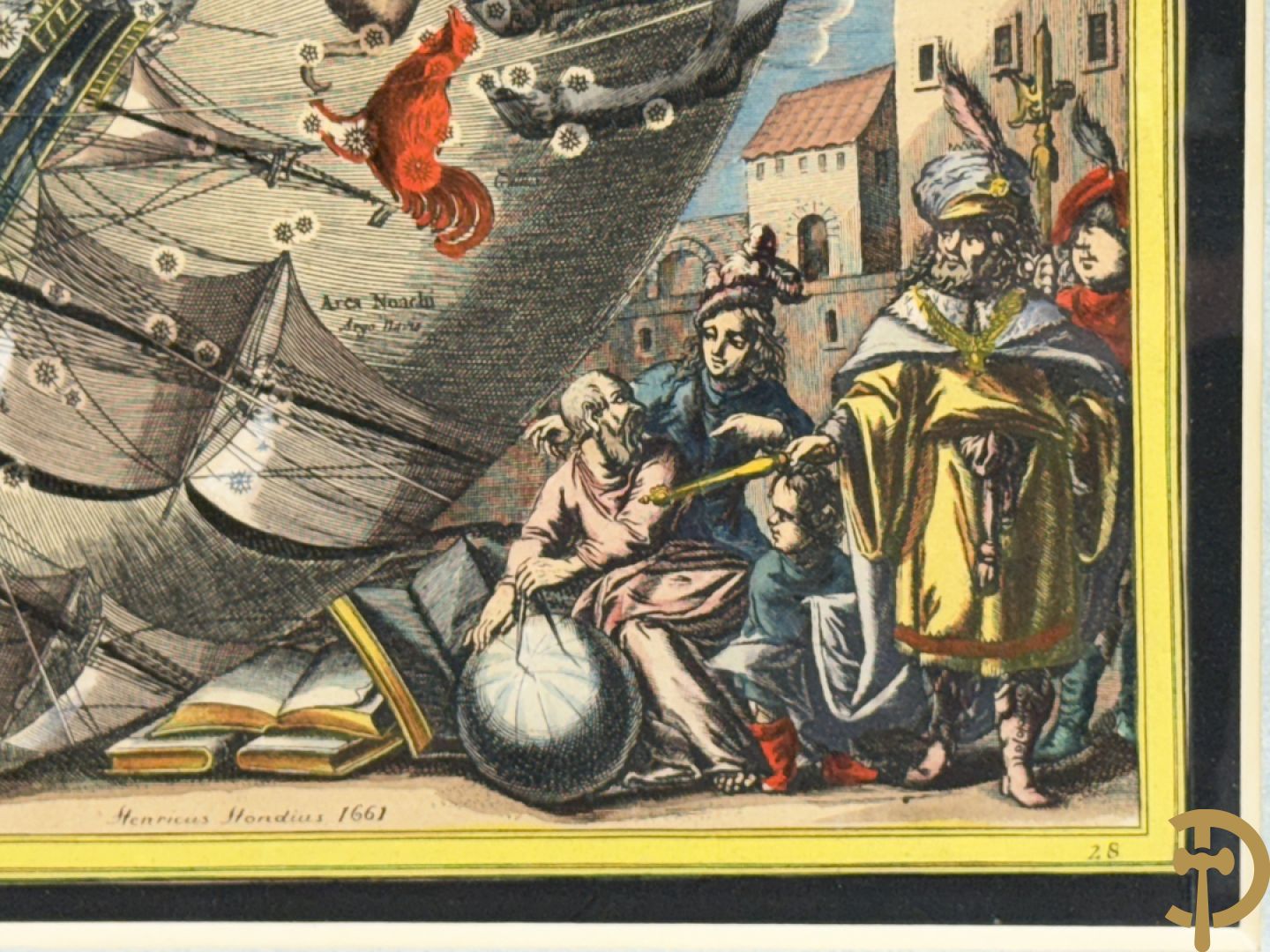 HONDIUS Hendricus 1661 getekend 
