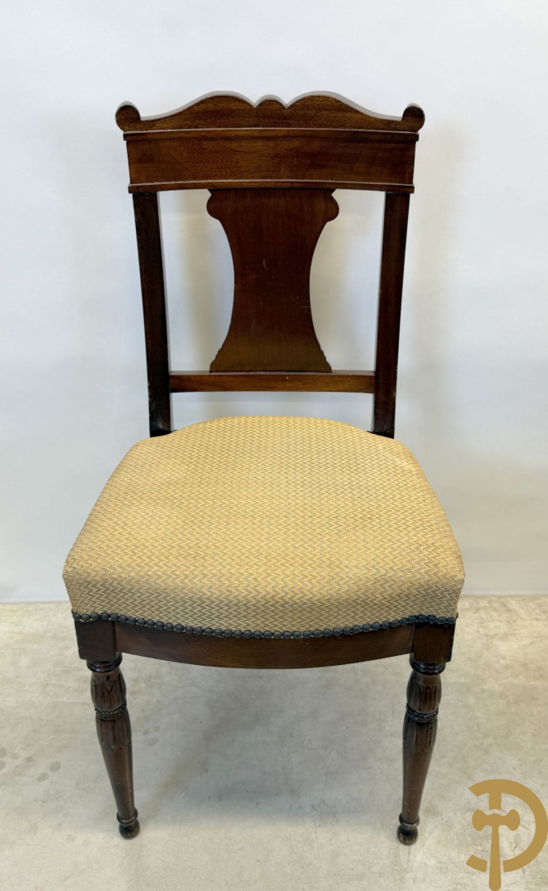 Tien mahoniehouten Charles X stoelen